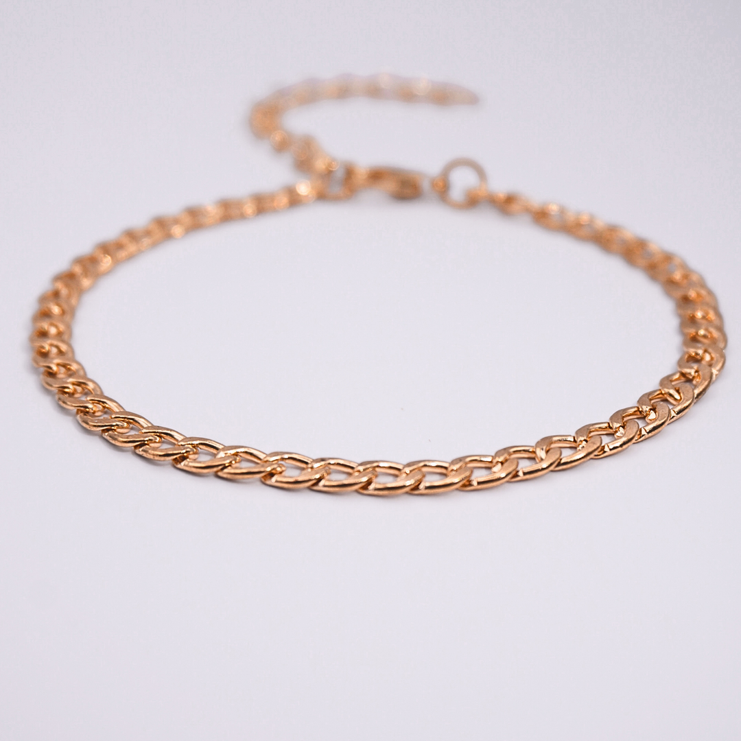 BRACELET CHAINE CUBAINE⎪OR